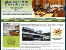 Tablet Screenshot of absolutekitchendistributors.com